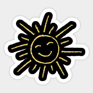 Smiling Sun Chalkboard Drawing Sticker